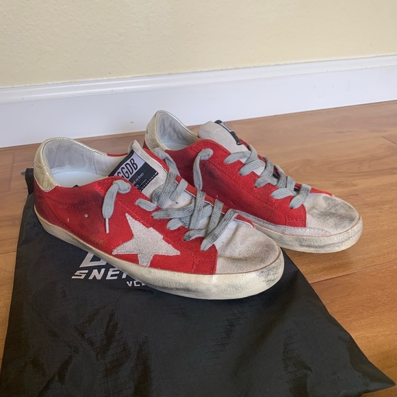 Golden Goose Superstar sneakers red/sand sz37 - Picture 1 of 5